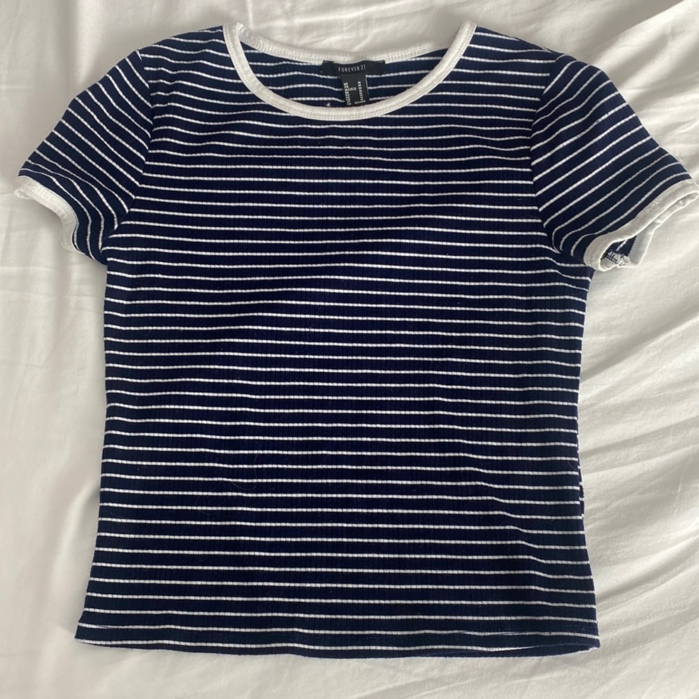 Forever 21 Striped Baby Tee